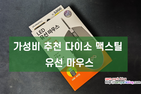 [리뷰] 다이소 맥스틸 LED 유선 마우스: 집 전용으로 선택한 5,000원의 완벽한 솔루션