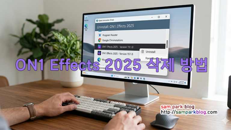 ON1 Effects 2025 삭제 안됨 오류 및 강제 제거 방법 안내