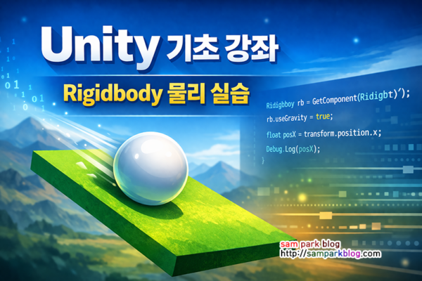 Unity 6 기초 강좌 – Rigidbody 물리 적용과 Sphere 굴리기 실습